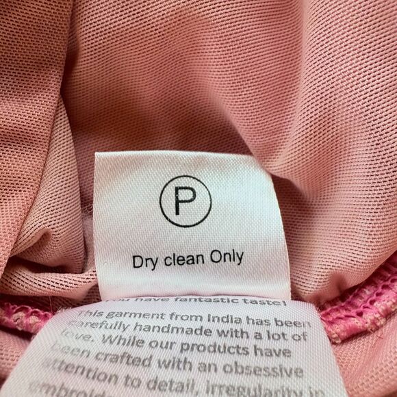 Rococo Sand Mabel Tie Dyed Ruched Long Sleeve Midi Dress in Pink & Orange Sz XS - Picture 11 of 15